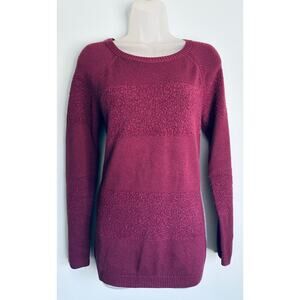 Calvin Klein Wool Blend Sweater Textured Cottage Large Fig